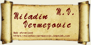 Miladin Vermezović vizit kartica